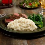Homestyle Mashed Potatoes with Potato Pieces served with Tenderloin