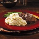 Baby Reds Mashed Potatoes Served with Steak