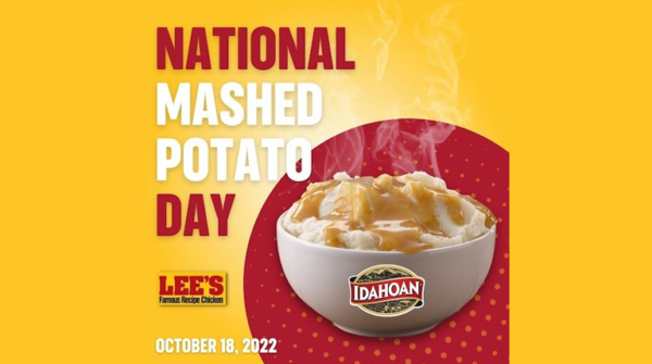 Lee’s Famous Recipe® Chicken Invites Spud-lovers to Enjoy a Free Side of Potatoes on National Mashed Potato Day