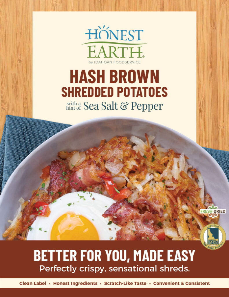 Idahoan Honest Earth Hash Brown Shredded Potatoes Sell Sheet